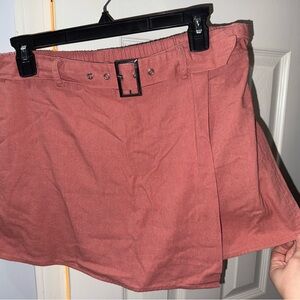 Haute Monde Terracotta Skirt with Belt